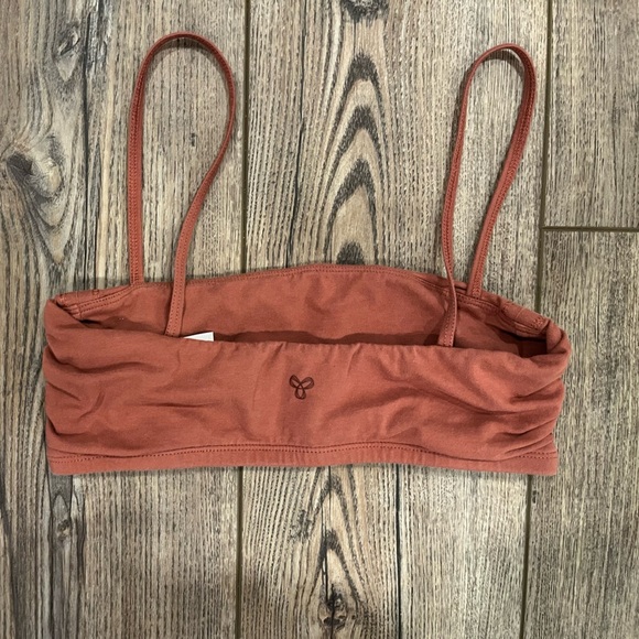 TNA Rust Coloured Ruched Bralette/shirt size small - Picture 3 of 5